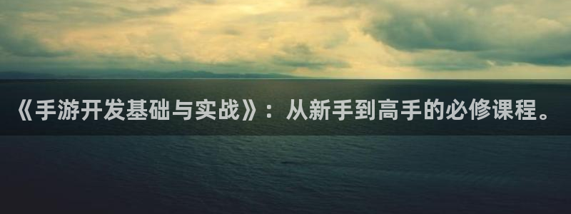 糖果派对下分图片：《手游开发基础与实战》：从新手到高手的必修