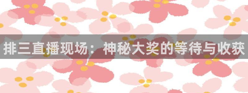 斗球直播免费下载：排三直播现场：神秘大奖的等待与收获
